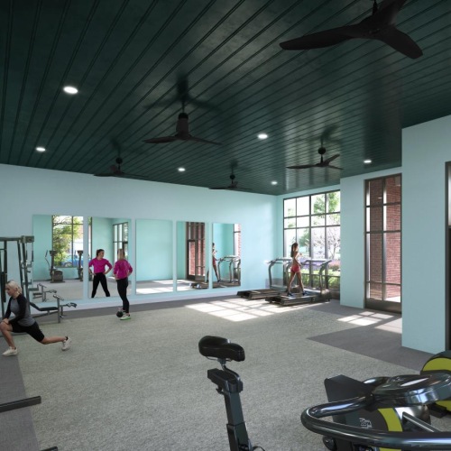 a group of people in a room