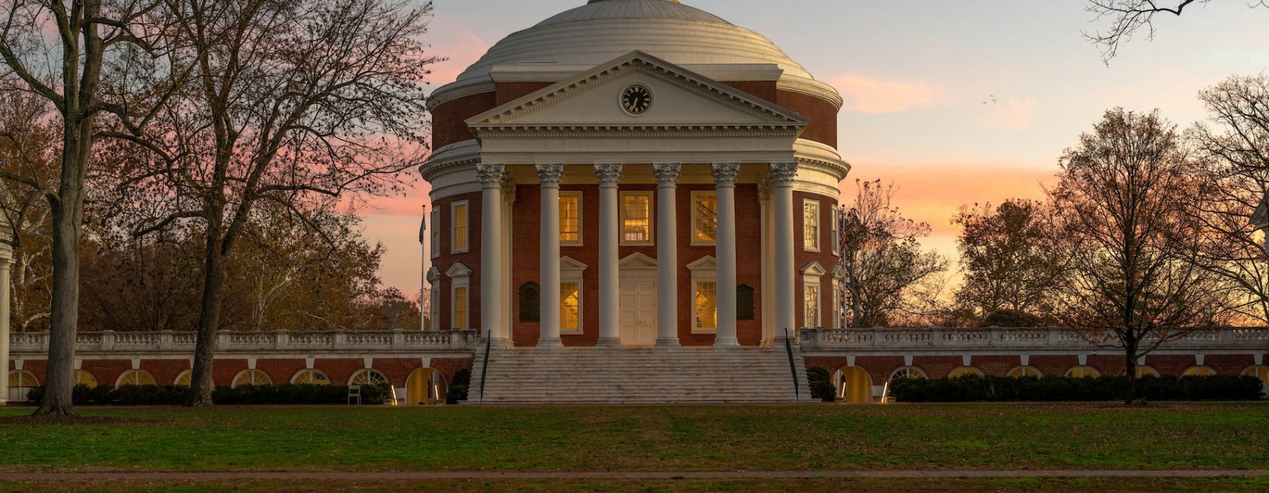 a large building with a lawn
